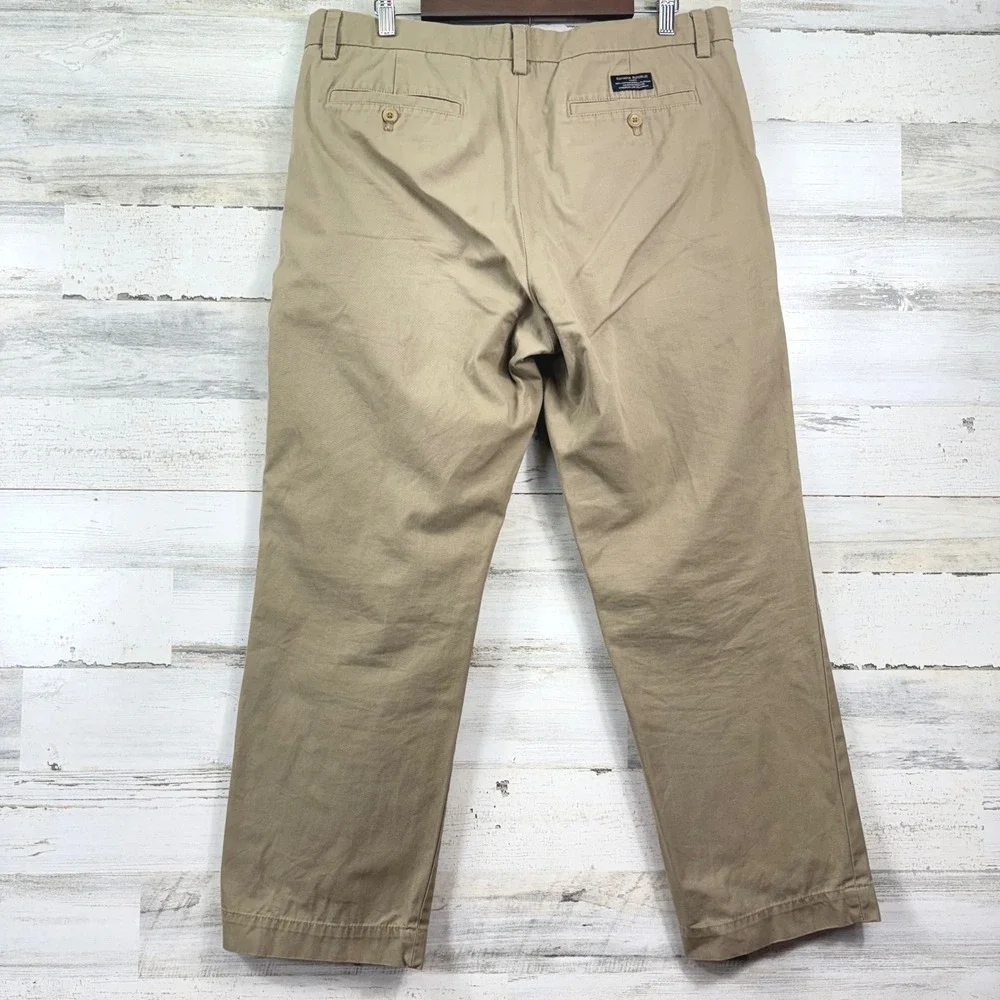 Banana Republic Emerson Chino Mens 36x28 Tan Straight Leg Cotton Pants Khaki